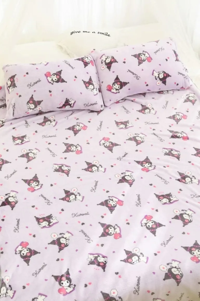 Pastel Goth Fuzzy Blanket Set
