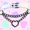 Pastel Goth Heart Choker