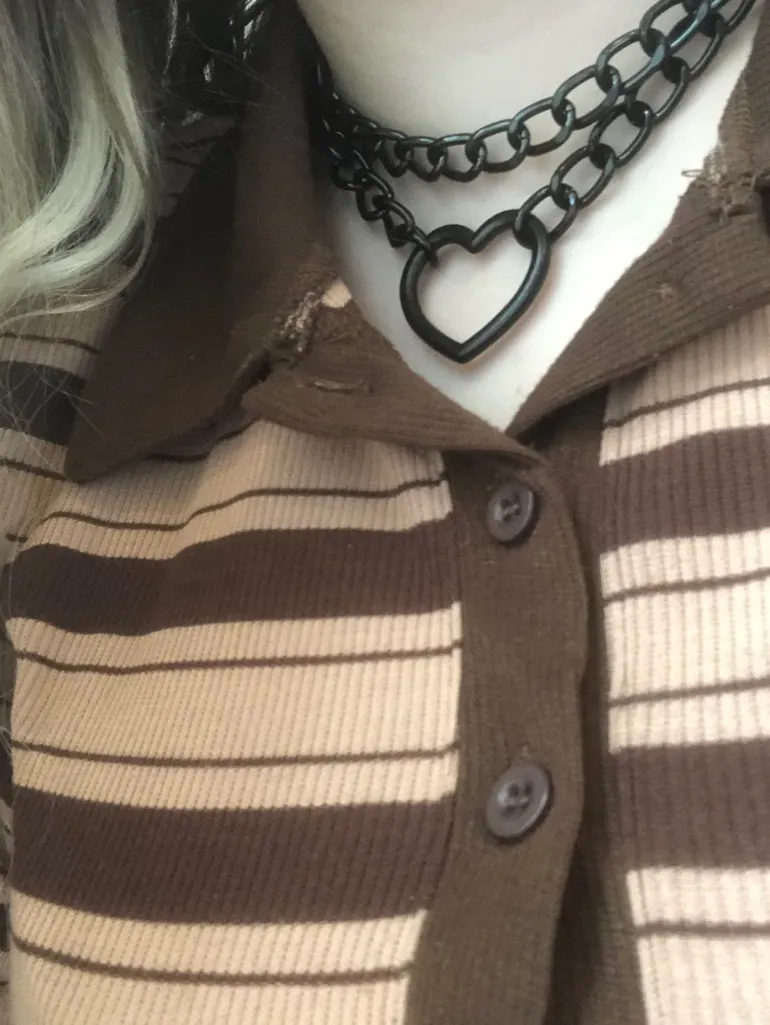 Pastel Goth Heart Choker