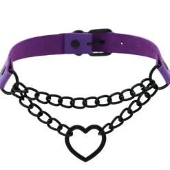 Pastel Goth Heart Choker