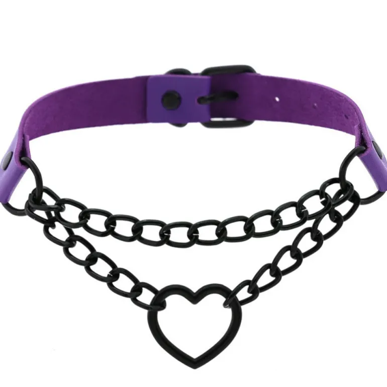 Pastel Goth Heart Choker