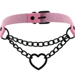 Pastel Goth Heart Choker