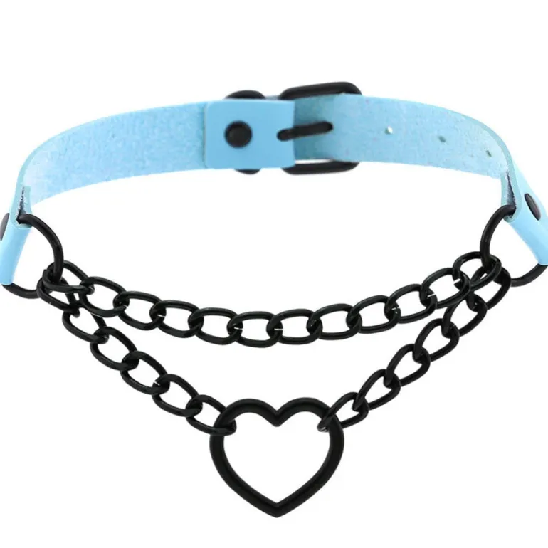 Pastel Goth Heart Choker