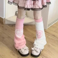 Pastel Goth Heart Cross Leg Warmers