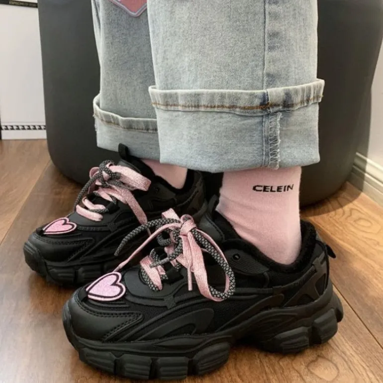 Pastel Goth Heart Sneakers
