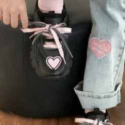 Pastel Goth Heart Sneakers