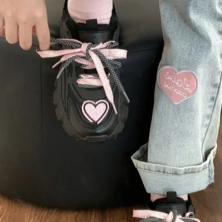 Pastel Goth Heart Sneakers