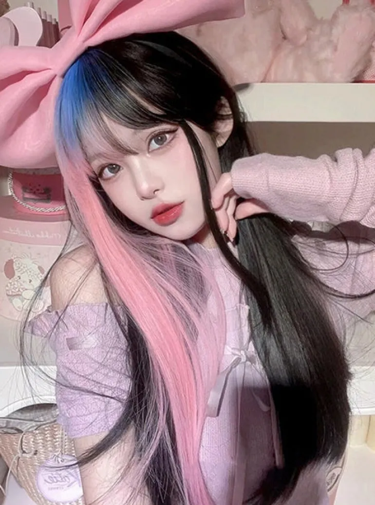 Pastel Goth Peekaboo Wig