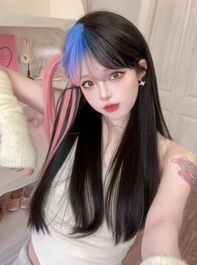 Pastel Goth Peekaboo Wig