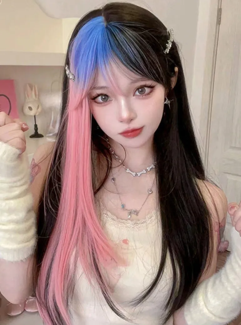 Pastel Goth Peekaboo Wig