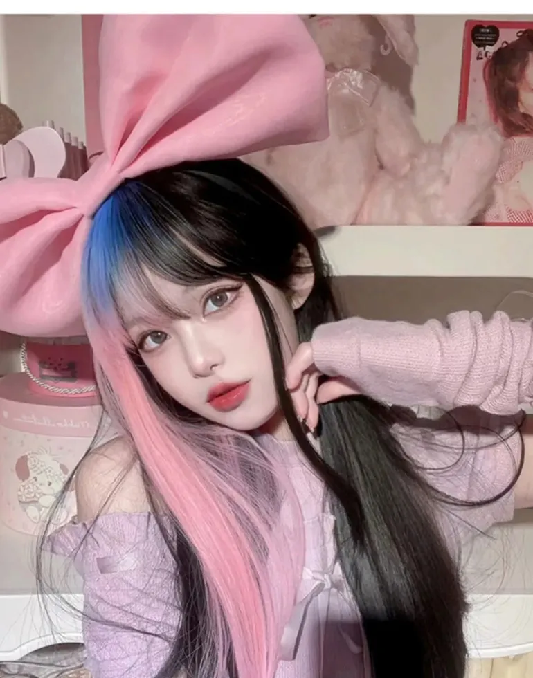 Pastel Goth Peekaboo Wig
