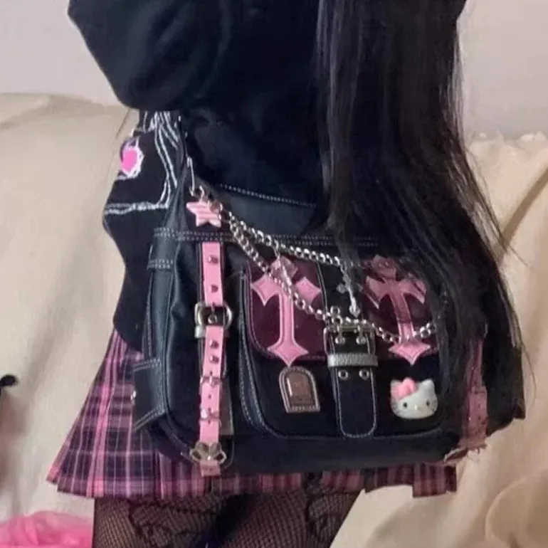 Pastel Goth Y2K Messenger Bag
