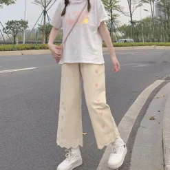Pastel Heart Print Pants