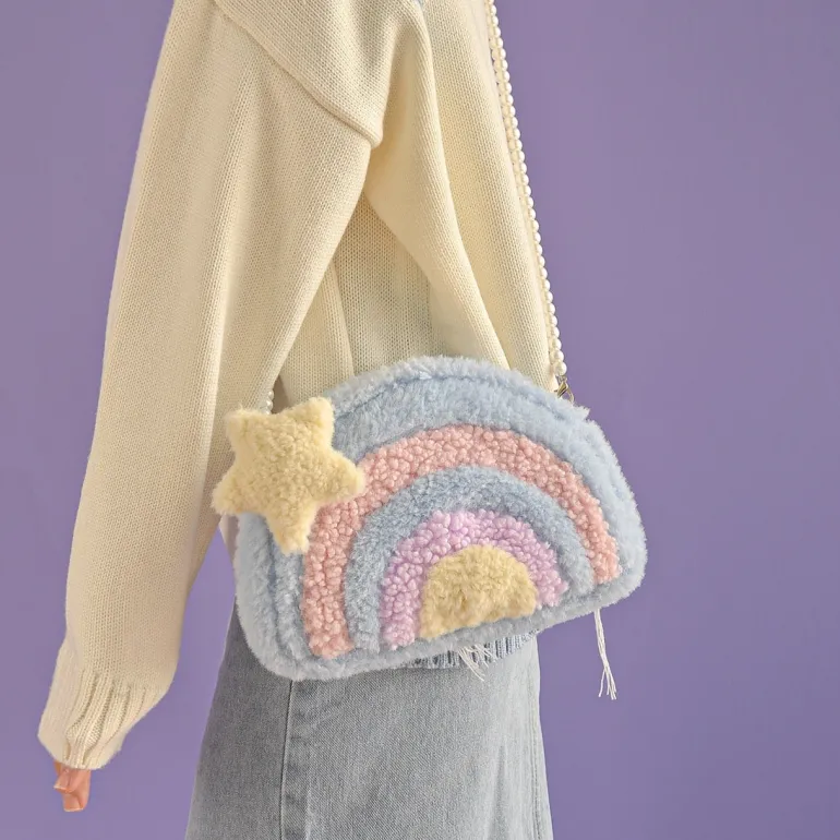 Pastel Rainbow Cloud Purse