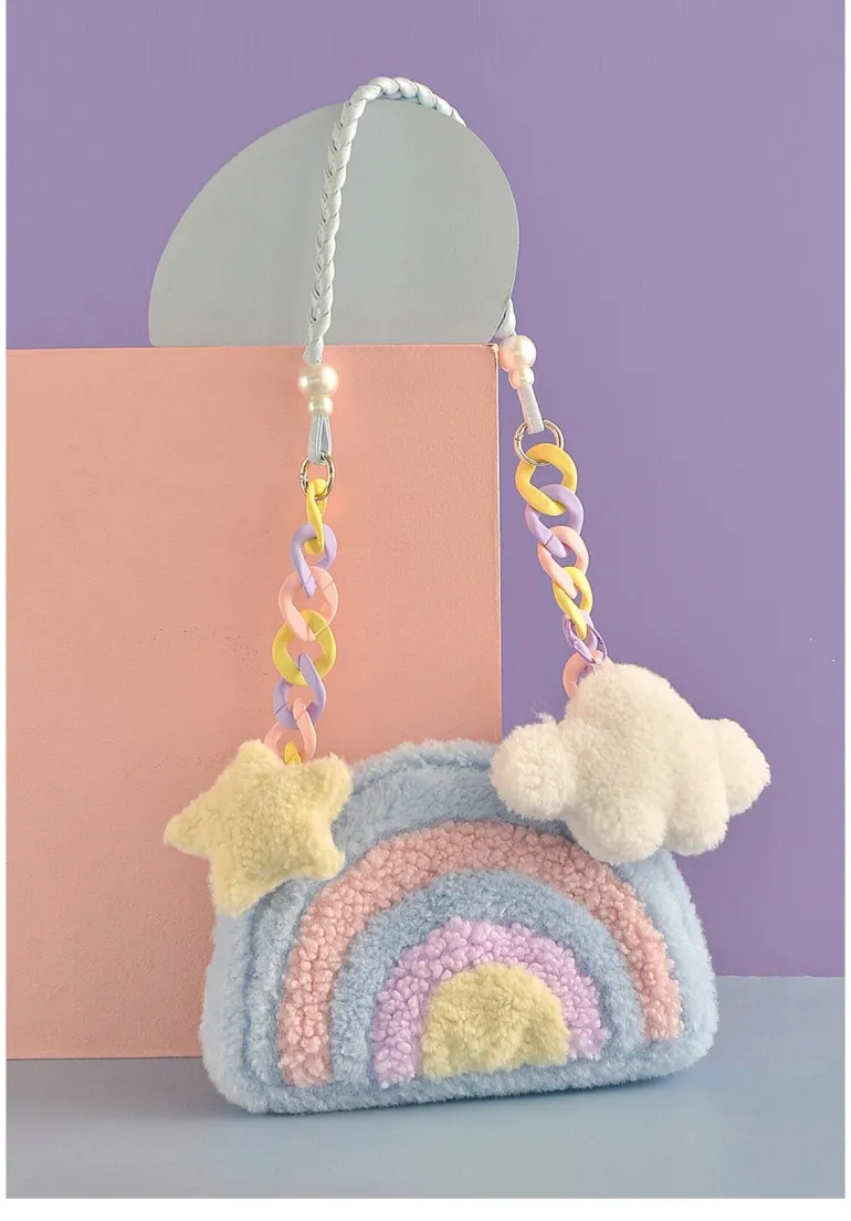 Pastel Rainbow Cloud Purse