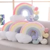 Pastel Rainbow Sky Throw Pillows
