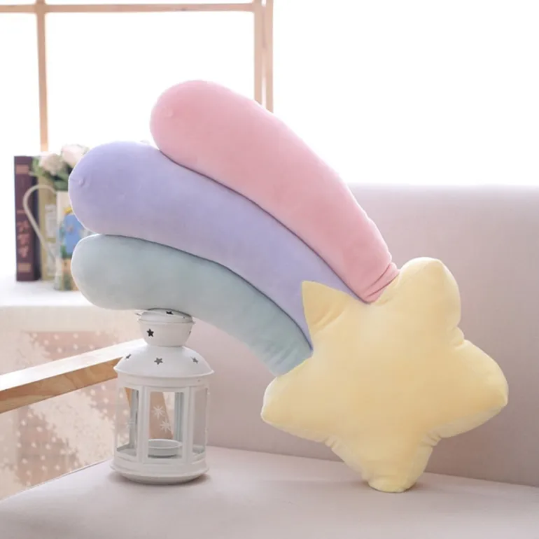 Pastel Rainbow Sky Throw Pillows