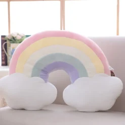 Pastel Rainbow Sky Throw Pillows