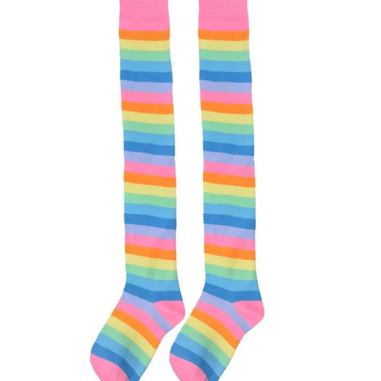 Pastel Rainbow Thigh Highs
