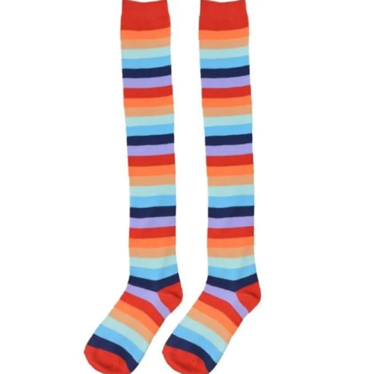 Pastel Rainbow Thigh Highs