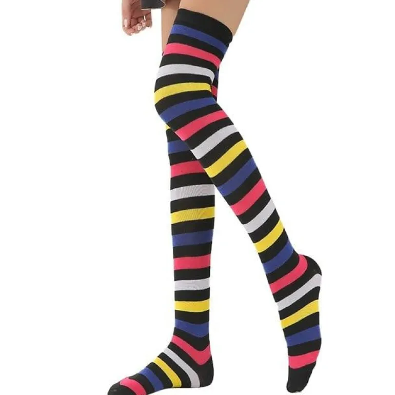 Pastel Rainbow Thigh Highs