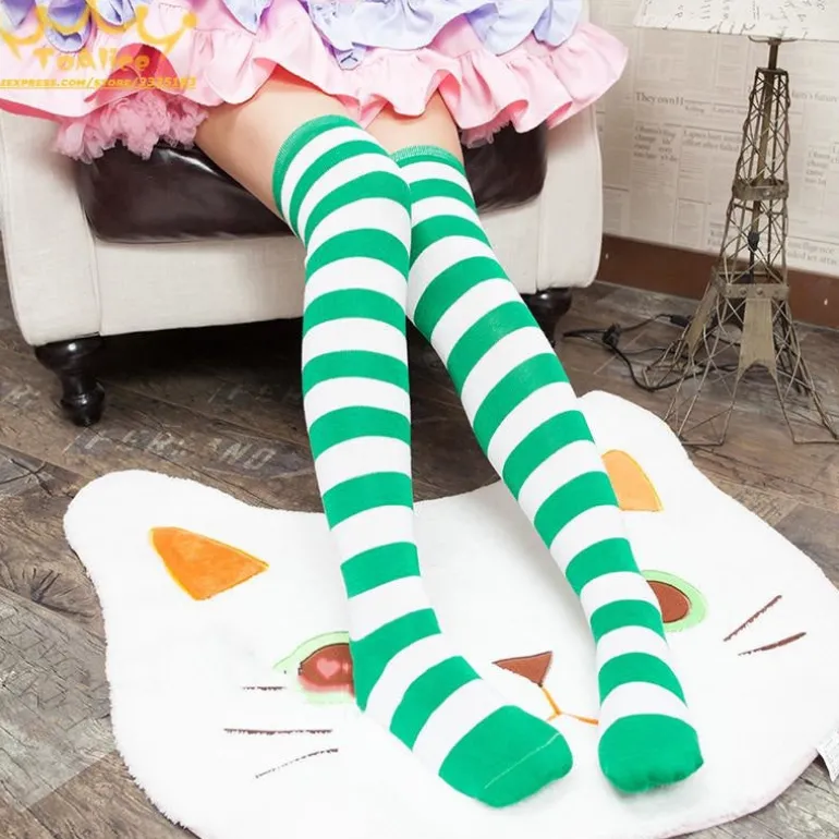 Pastel Striped Stockings