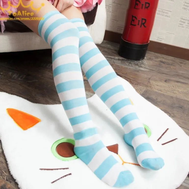 Pastel Striped Stockings