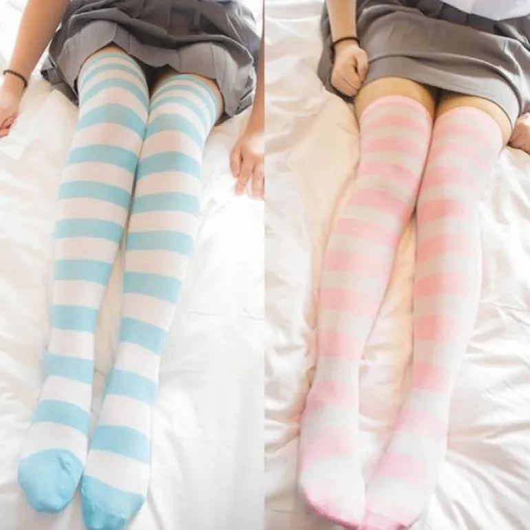 Pastel Striped Stockings