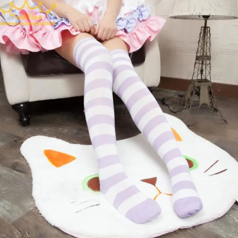 Pastel Striped Stockings