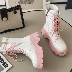 Pastel Warrior Combat Boots