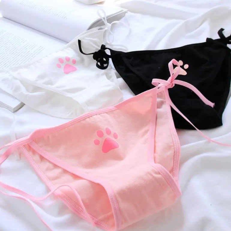 Paw Print Tie-Up Panties
