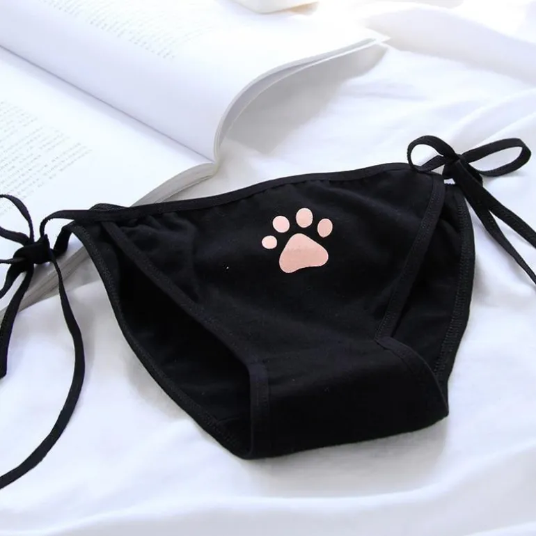 Paw Print Tie-Up Panties