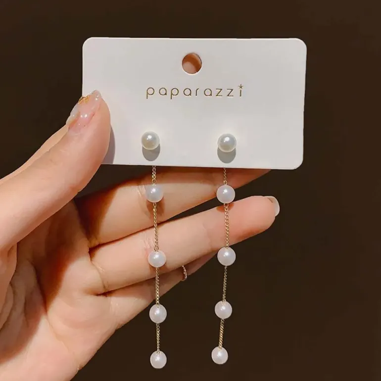Pearls & Ribbons Earrings
