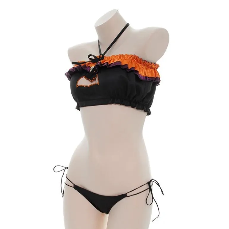 Peekaboo Bat Halloween Lingerie Set