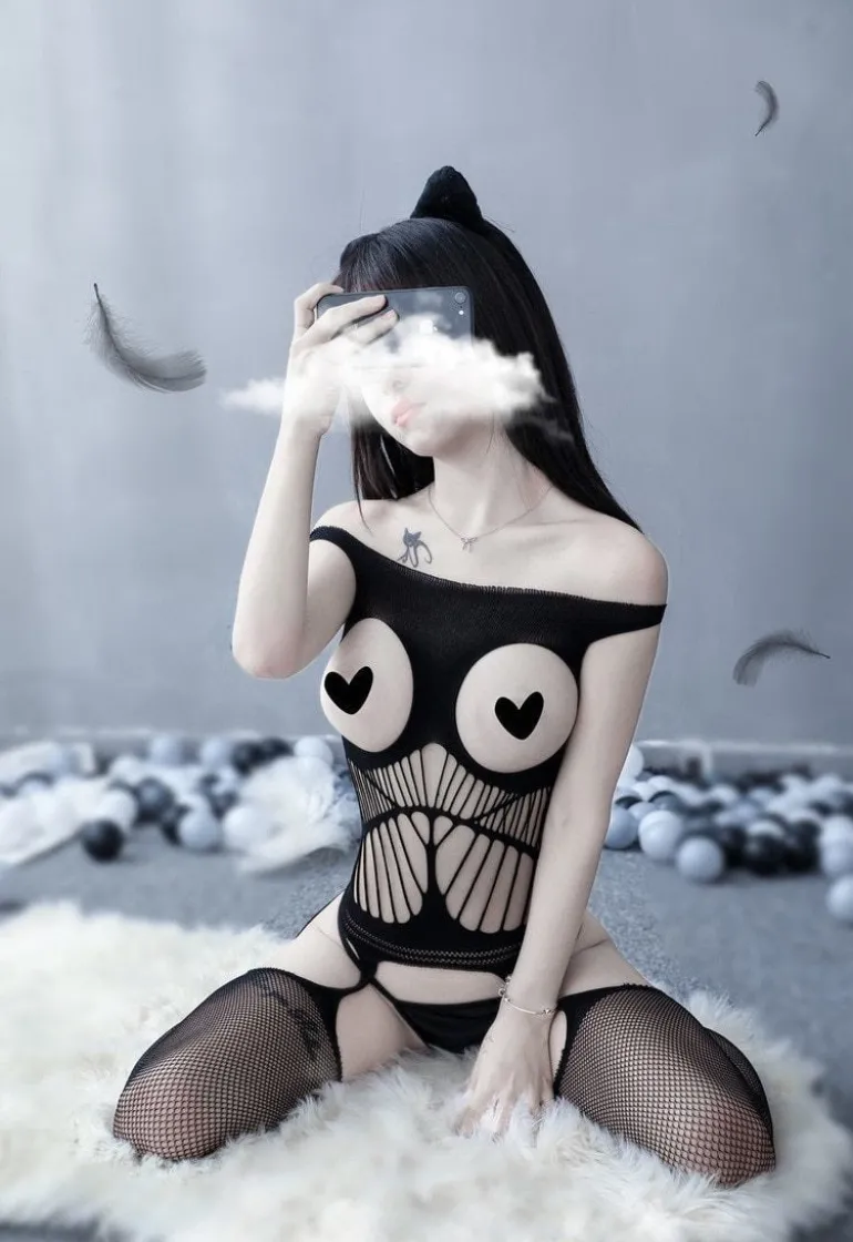 Peekaboo Fishnet Bodysuit