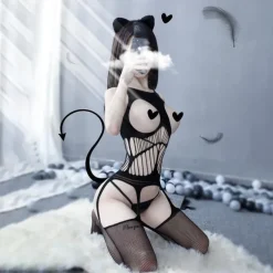 Peekaboo Fishnet Bodysuit