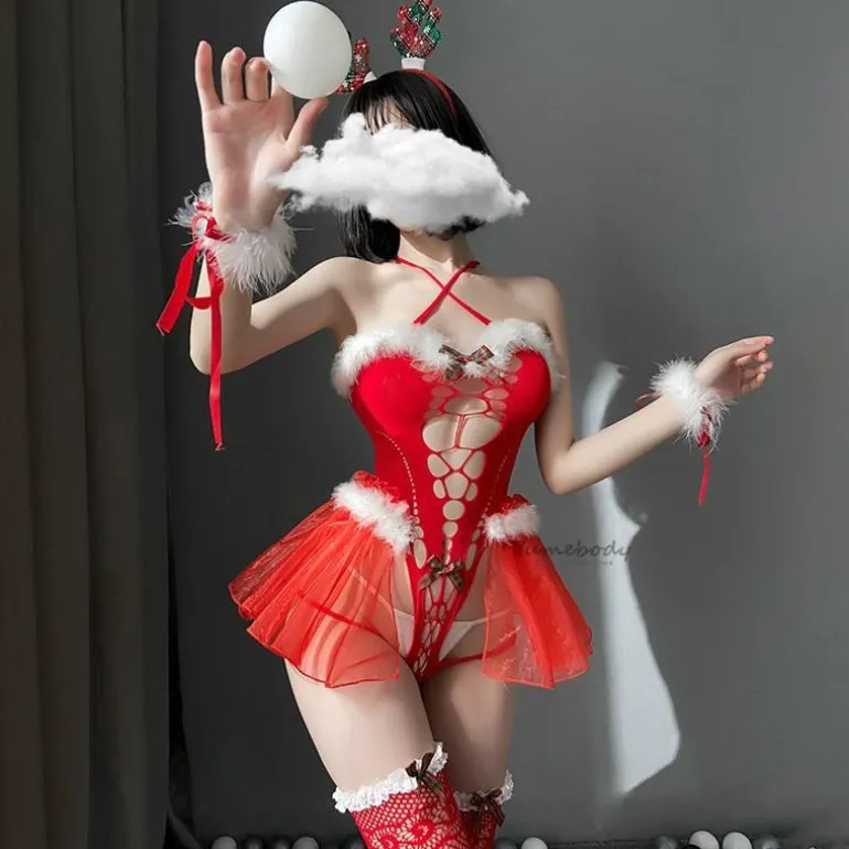 Peekaboo Mrs. Clause Lingerie Set