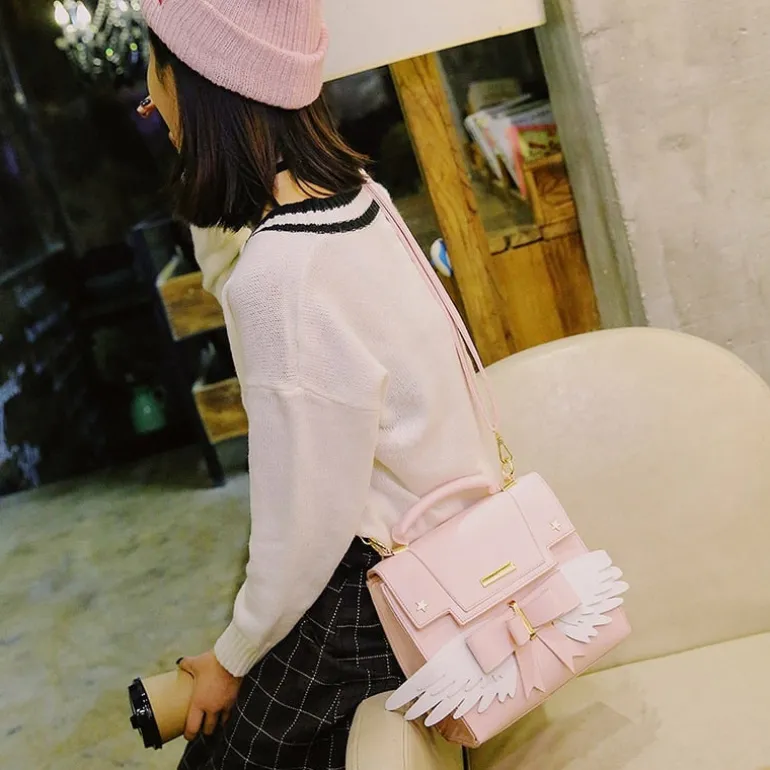 Pink Angel Wing Handbag