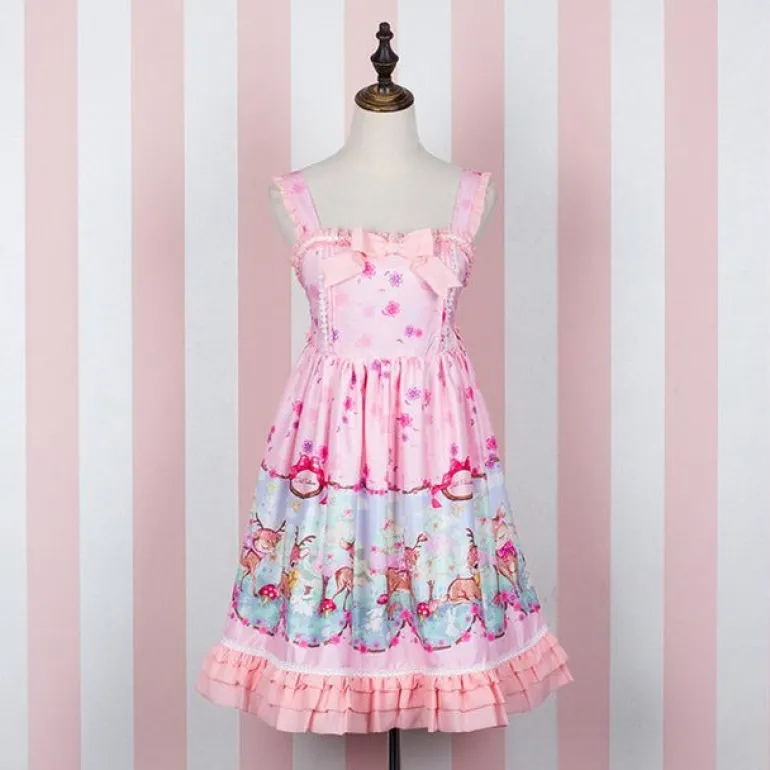 Pink Baby Deer Dress