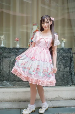 Pink Baby Deer Dress