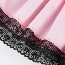 Pink Black Layered Skirt