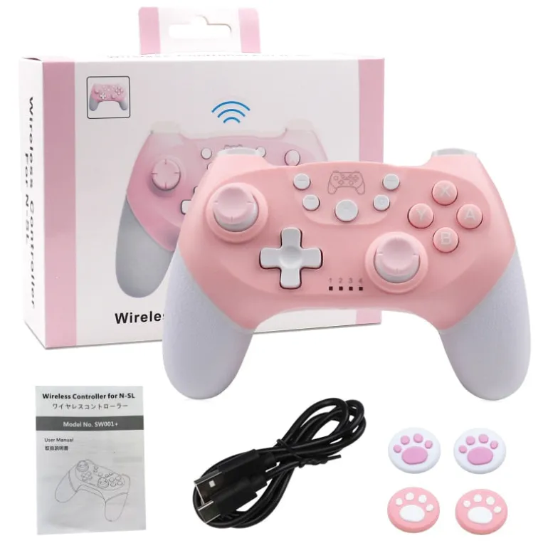 Pink Bluetooth Game Controller For PC/Switch