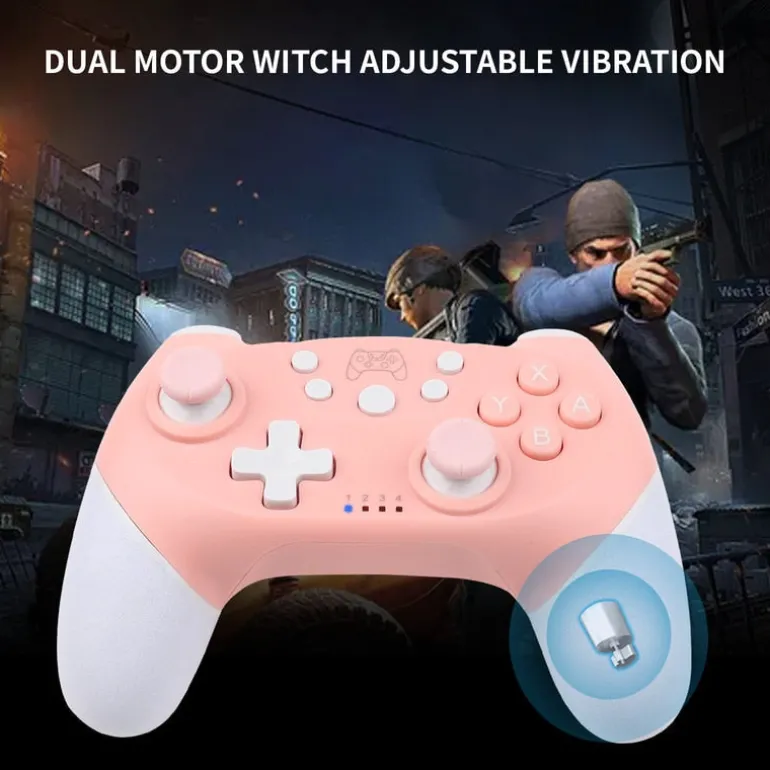 Pink Bluetooth Game Controller For PC/Switch