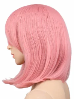 Pink Bob With Fringe Wig