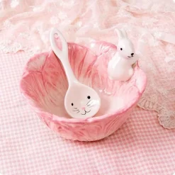 Pink Bunny Bowl & Spoon