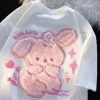 Pink Bunny Fluffy Tee