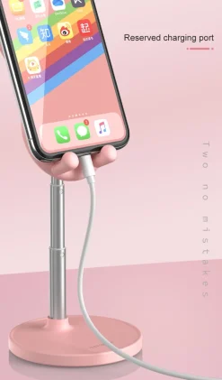Pink Bunny Telescopic Phone Stand