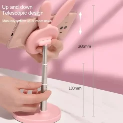 Pink Bunny Telescopic Phone Stand