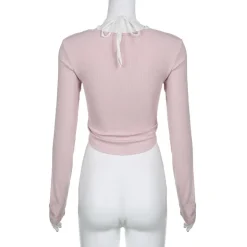 Pink Button Up Lace Cardigan