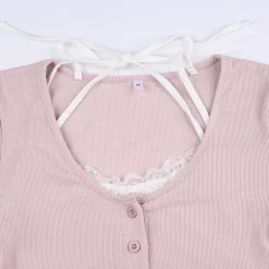 Pink Button Up Lace Cardigan